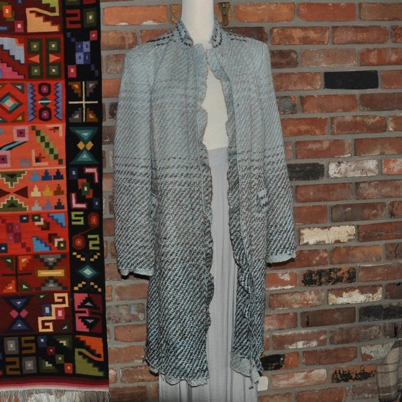 Strenesse Gabriele Strehle Wool Tweed Woven Wool Blend Midi Dress Pea Coat 40 - Picture 8 of 13